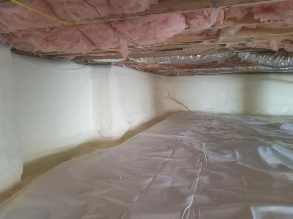 Crawl space encapsulation with closed-cell spray foam for Spray Foam Roofing in Oshkosh