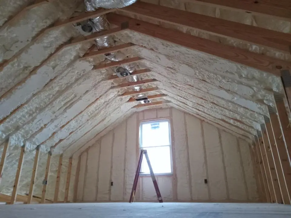 Spray foam roofing application for Crawl Space Insulation project in Oshkosh